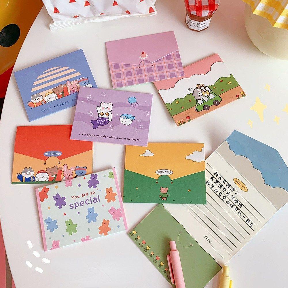 Thẻ Phong Bì Mini Họa Tiết Chữ Dễ Thương Trang Trí Lễ Hội