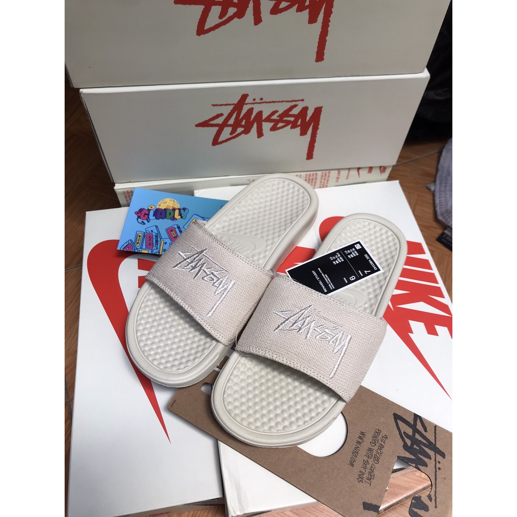 Dép Stussy x Nike season 22 màu kem
