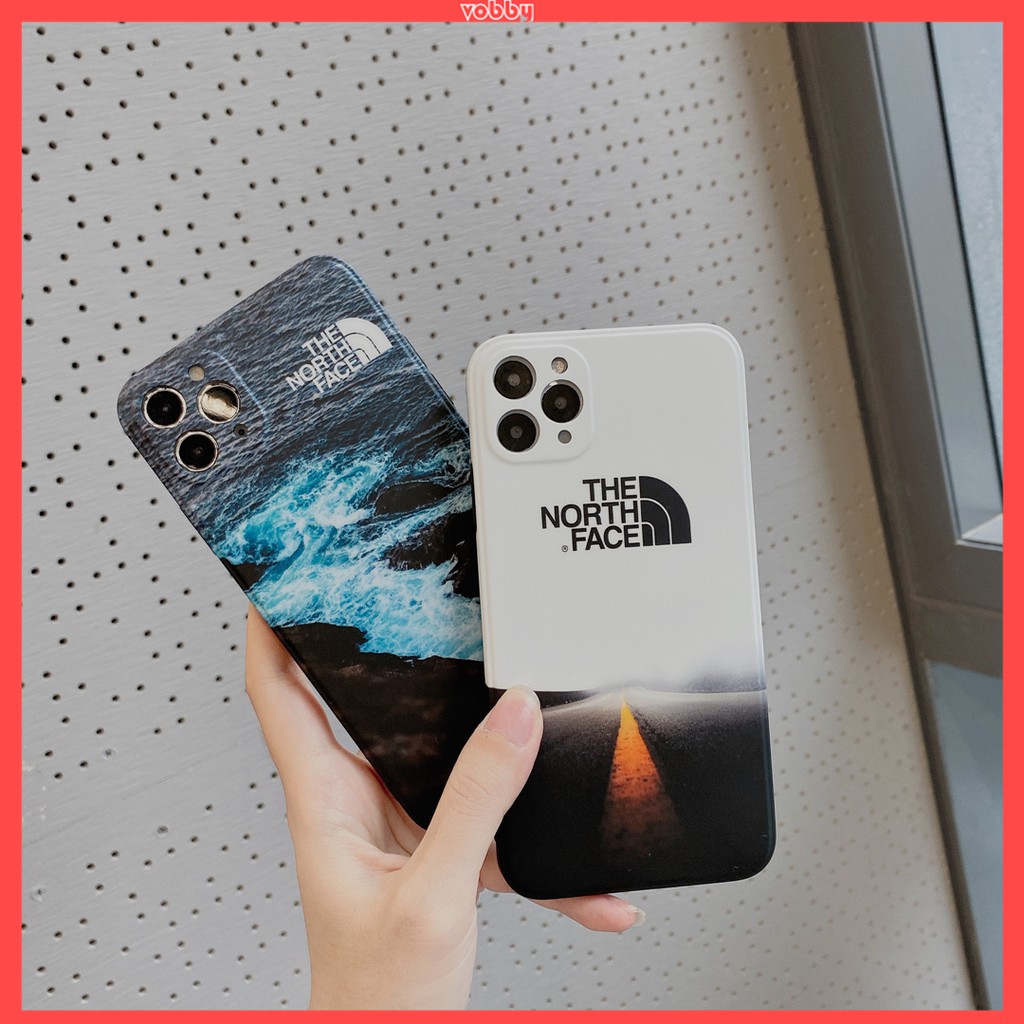 Soft Plastic Phone Cases Cute Couple cartoon Street fashion the north face Case suitable for iPhone11 PRO MAX 7/8plus SE2020 X/XS XR XSMAX