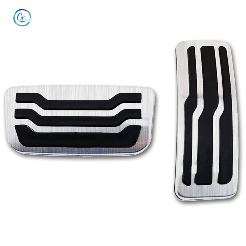 Set 2 Vỏ Bọc Bàn Đạp Ga/Thắng/ Gas/Thắng Bằng Thép Không Gỉ Cho Ford Ranger Everest 2015-2020