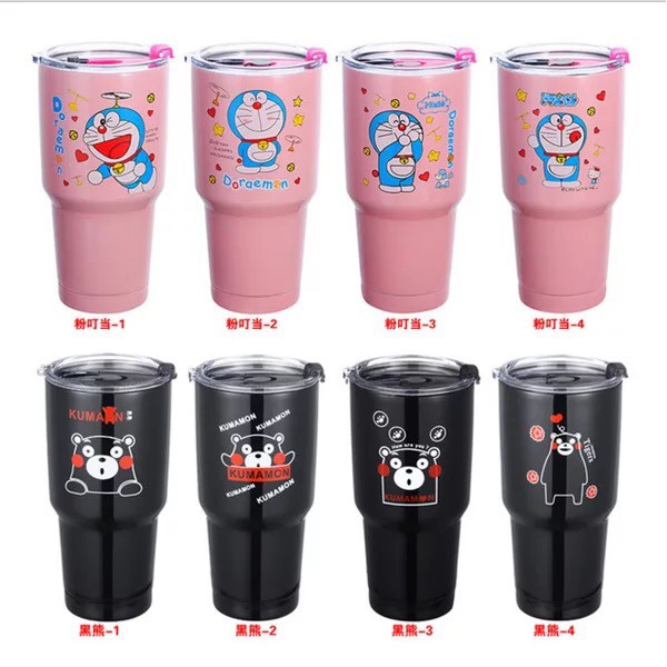 Set Ly Giữ Nhiệt Thái Lan 900ml Tặng Túi Đựng Ly Giữ Nhiệt Và Bộ 2 Ống Hút Và Cọ Rửa Cao Cấp