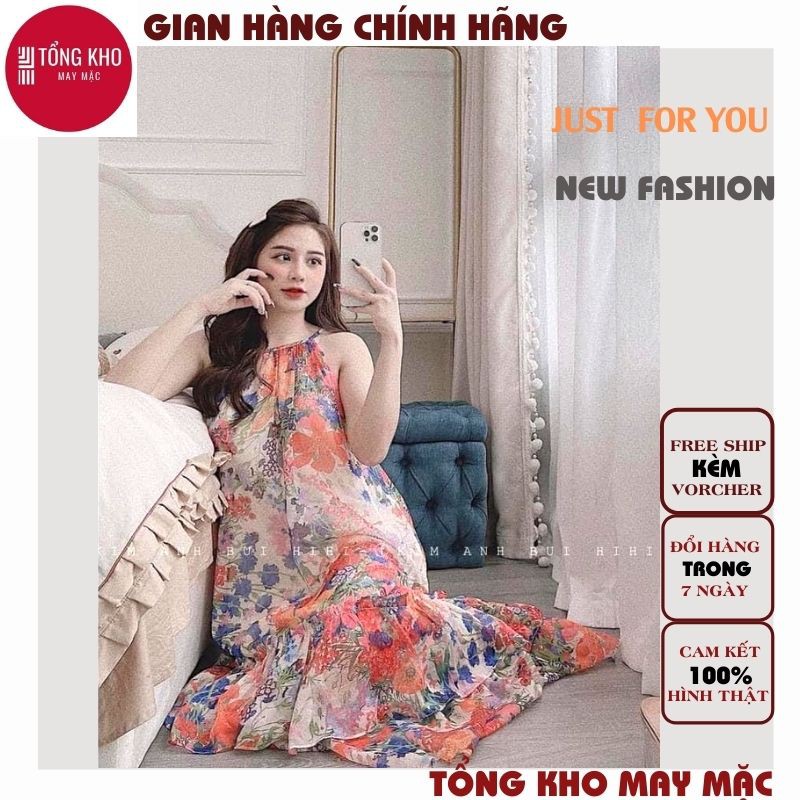 (MUA 1 TẶNG 3 + ẢNH THẬT ) váy hoa nhí ,váy đi biển đầm maxi đi biển rất hợp nha ,hoặc đi du lịch cũng đẹp nữa nha