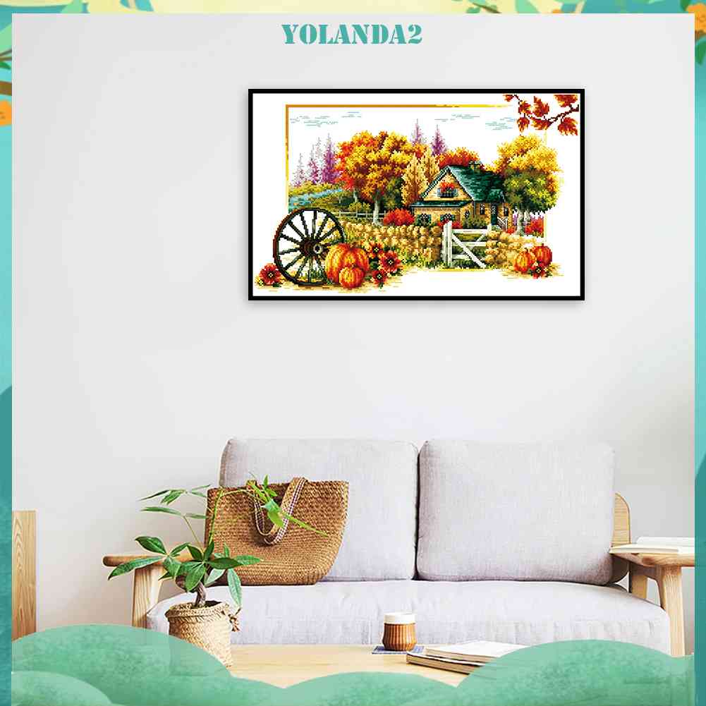 Tranh Thêu Chữ Thập Trang Trí Tường Mùa Thu 14CT