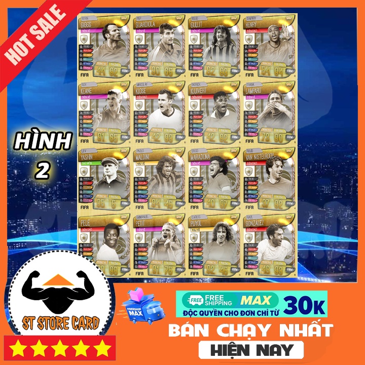 Cầu thủ bóng đá huyền thoại ICONS size Poca thẻ in custom ST STORE CARD