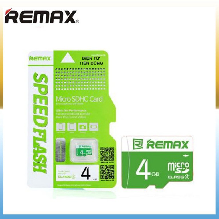 THẺ NHỚ MICRO SD REMAX 4Gb LOẠI CLASS 10 ♥️♥️