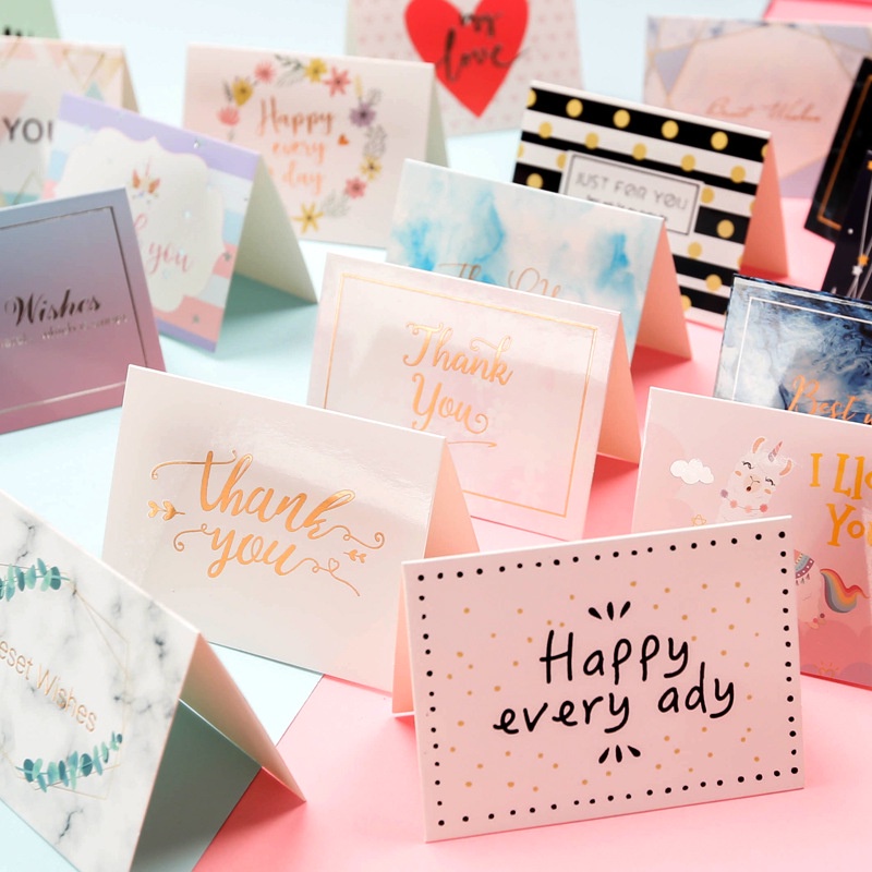 [GIFT] Thiệp cảm ơn, thiệp chúc mừng nhắn gửi yêu thương (giao ngẫu nhiên) - Tiệm Bạc Hạnh Phúc