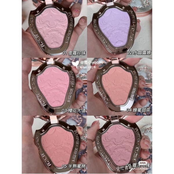MUA 2 TẶNG cọ má hồng -Có sẵn - má hồng trang điểm Flower knows thú một sừng pha lê Unicorn crystal phép màu mộng mơ