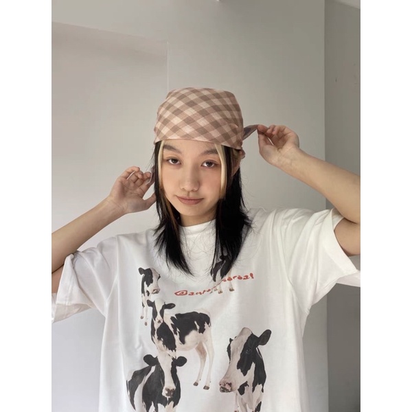 Áo thun Treminal unisex COWS phong cách Hàn Quốc màu trắng - A023