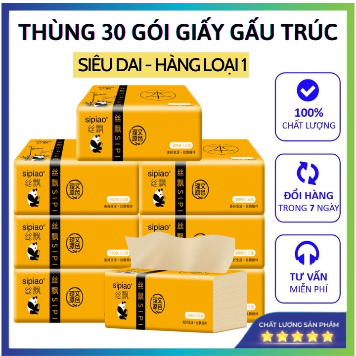 THÙNG 30 GÓI GIẤY ĂN GẤU TRÚC Hàng Loại 1 ( Còn Sẵn Hàng)