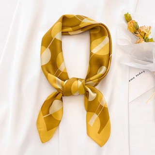 Khăn turban lụa vuông choàng cổ size 70x70cm