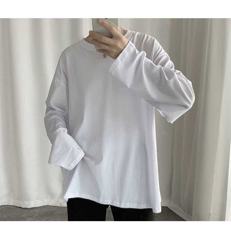 Áo Thun Longtee Tay Dài Trơn Nam Nữ Unisex