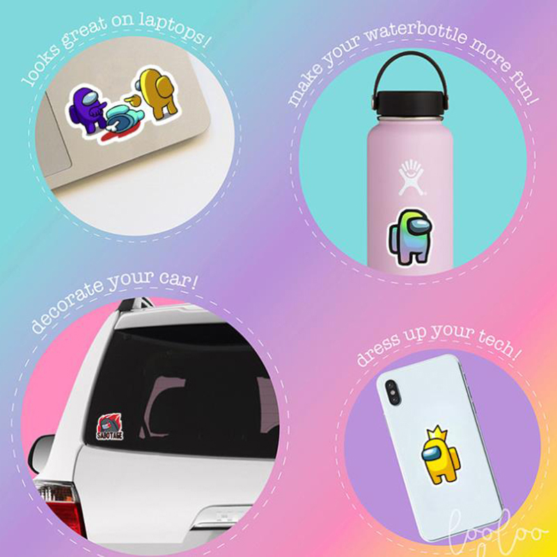 Set 100 Miếng Dán Trang Trí Ván Trượt / Tủ Lạnh / Laptop / Vali / Vali Du Lịch