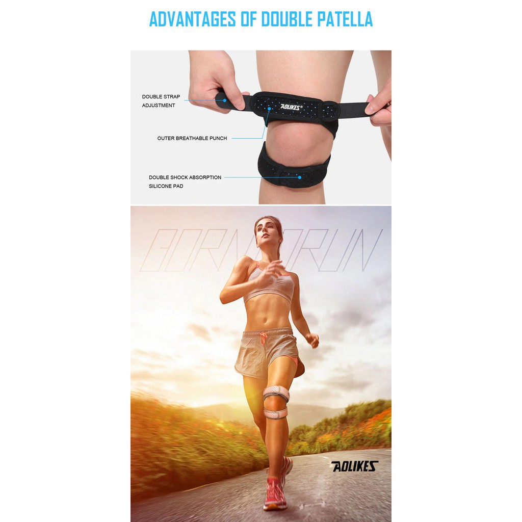 Đai bảo vệ xương bánh chè đầu gối AOLIKES A-7928 Sport compression patella band