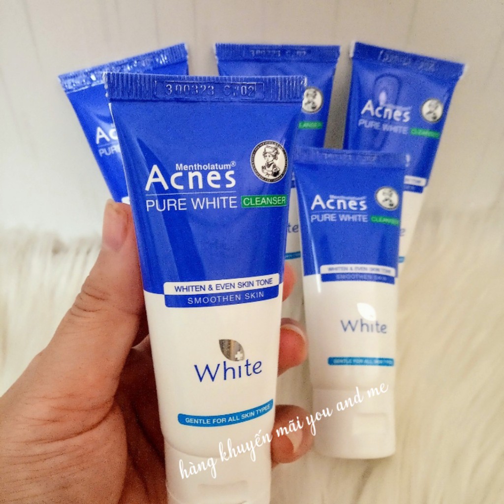 (mini size 25g) Sữa rửa mặt dưỡng trắng Acnes Pure White Cleanser