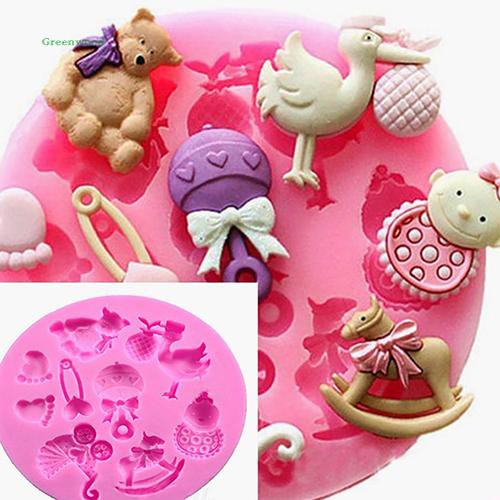 Khuôn Fondant Dùng Làm Bánh Đường Với Họa Tiết Hình Con Gấu