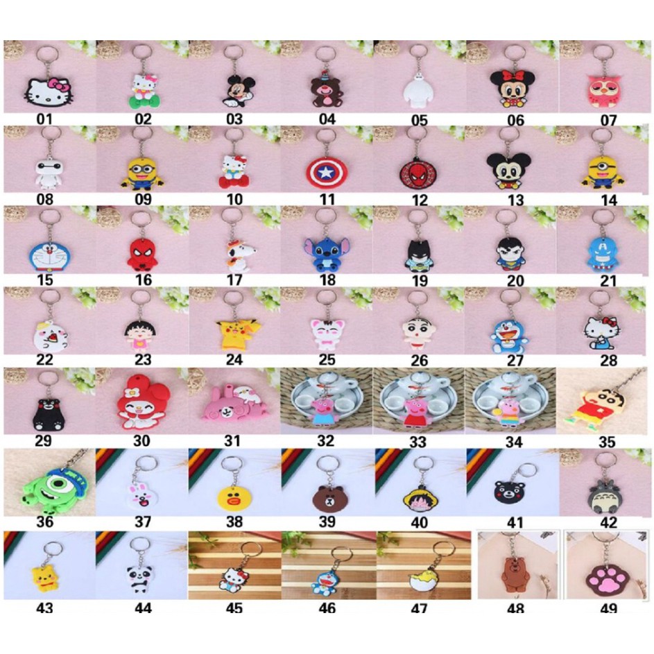 DISNEY Set 100 Móc Khóa Nhân Vật BT21 Dễ Thương
