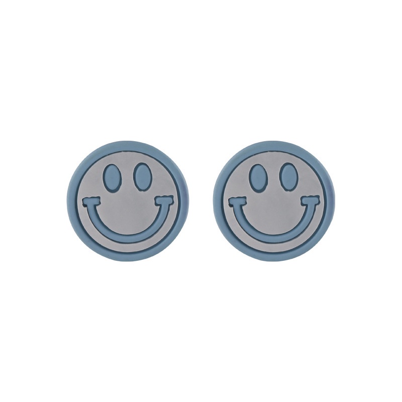 Khuyên tai hình hoa màu xanh dương đơn giản cho nữ