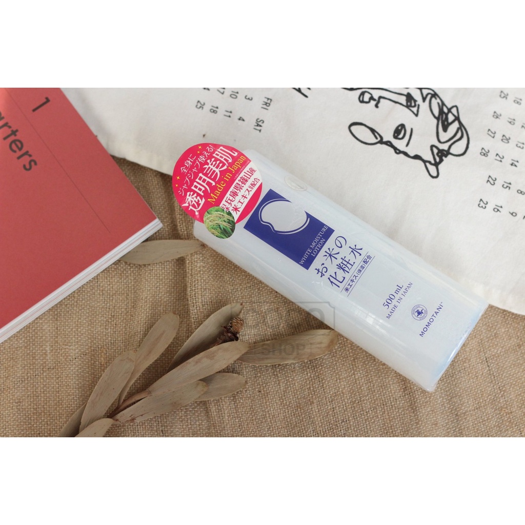 Nước hoa hồng dưỡng trắng Momotani white moisture lotion 500ml Cocolux