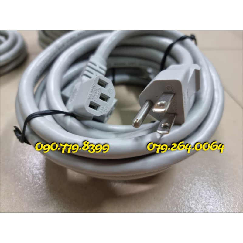 Dây nguồn 3 chấu đầu cong chữ L Longwell xuất khẩu Mỹ