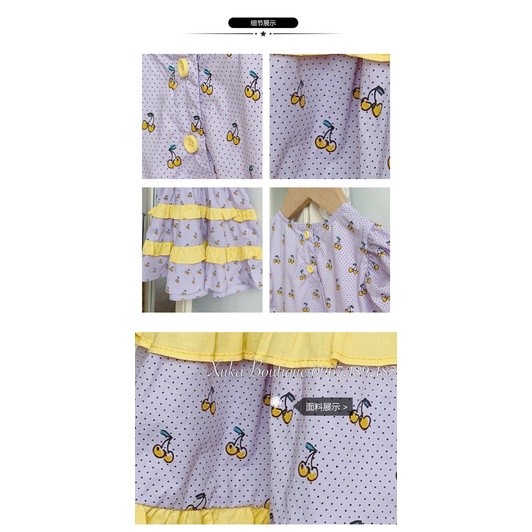 Váy Trẻ Em Màu Tím | Váy Xoè Công Chúa BabyDoll Quảng Châu Cao Cấp Cho Bé 1 - 8 tuổi Hãng GALAKOKO [Ảnh Thật]