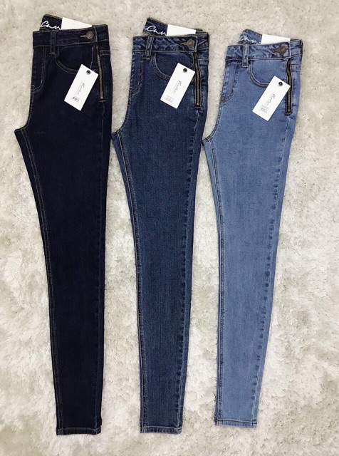 skinny dài dây kéo hông