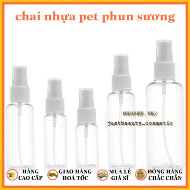 VỎ CHAI NHỰA PET Trong suốt 20ML/30ML/50ML/100M🍀LỌ CHIẾT MỸ PHẨM nhỏ dạng vòi nhấn xịt giọt phun sương nắp bật nhọn nhôm