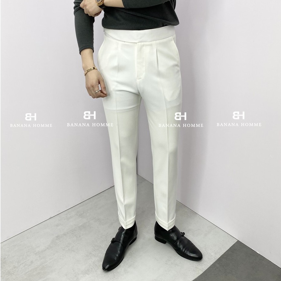 Quần Âu Nam Sidetab BANANA HOMME Cao Cấp, Cạp Cao, Phong Cách Ý 2021 | BigBuy360 - bigbuy360.vn
