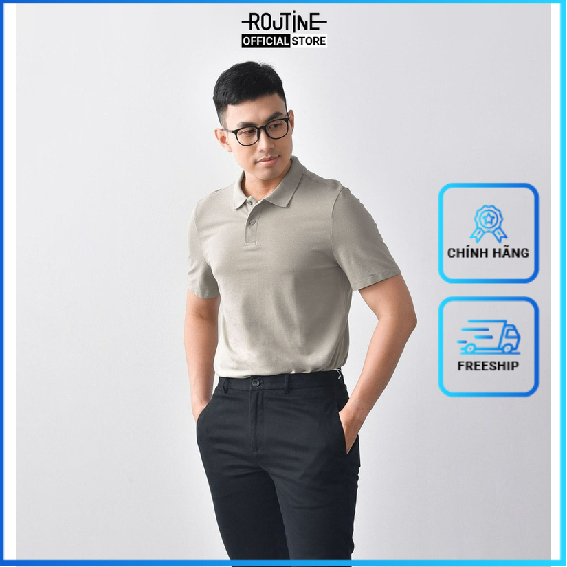 Áo Polo có viền nẹp trụ. FITTED form - Routine 10S21POL007