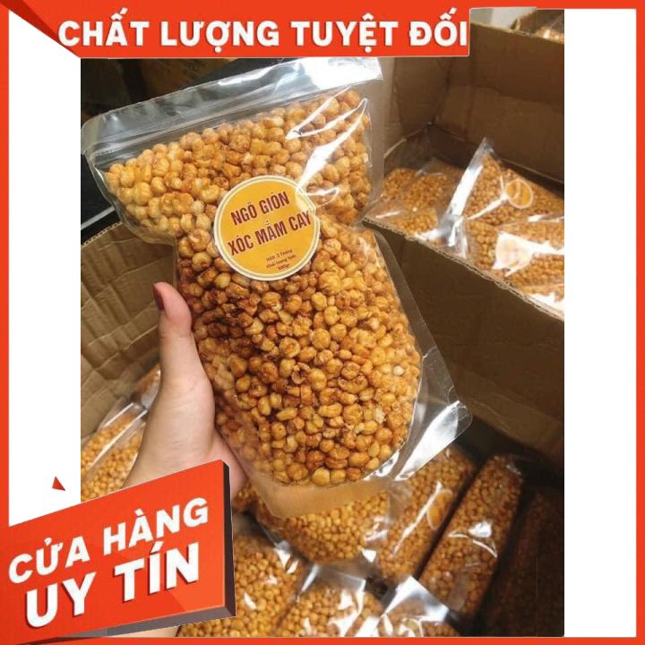 [Mã 155FMCGSALE giảm 7% đơn 500K] FREESHIP Ngô Giòn Xóc Mắm Cay Túi 500gr