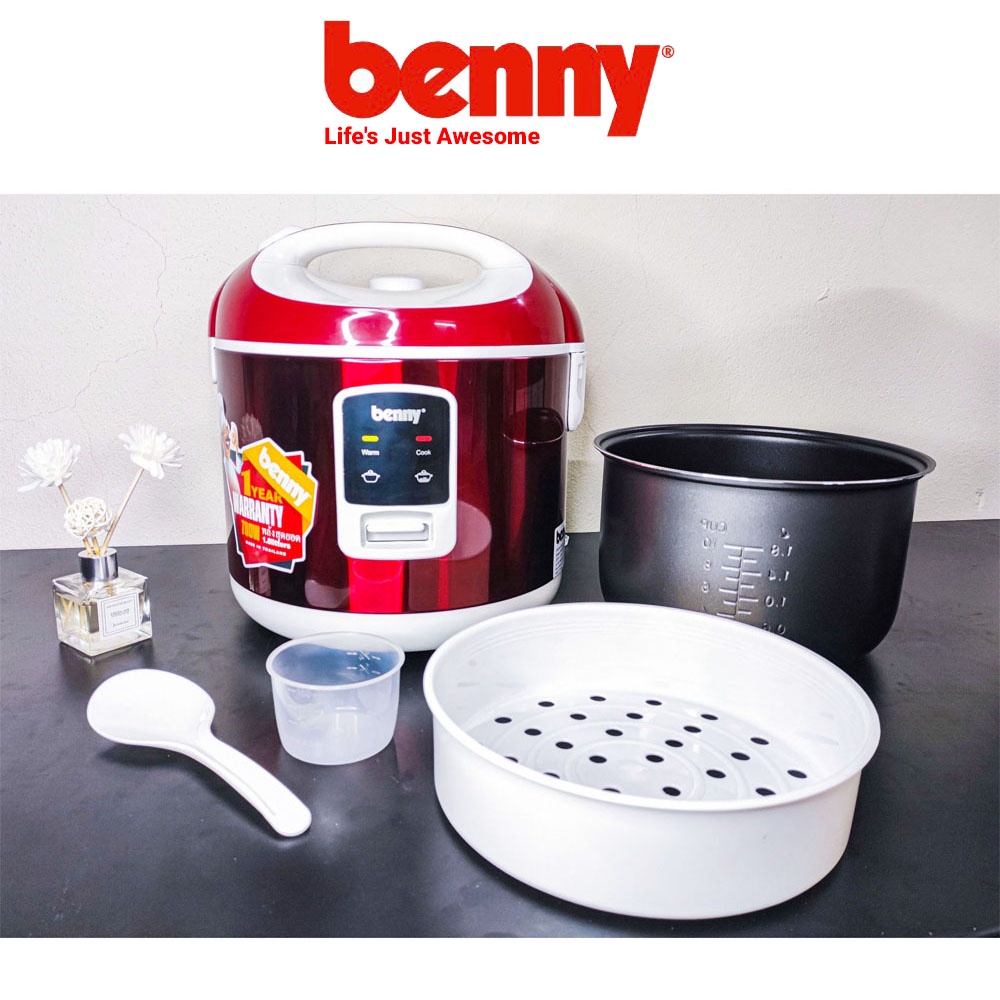 Nồi Cơm Điện Benny BR-MVN188, Red, 1.8 Lít, 700W