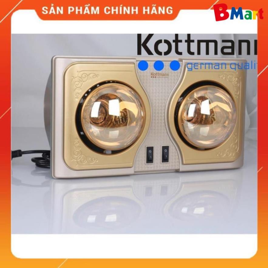 [FreeShip] Đèn sưởi 2 bóng Kottmann K2B-H | K3B-H | K2BQ | K3BQ - Hàng cao cấp chính hãng, BH 3 năm  - BM