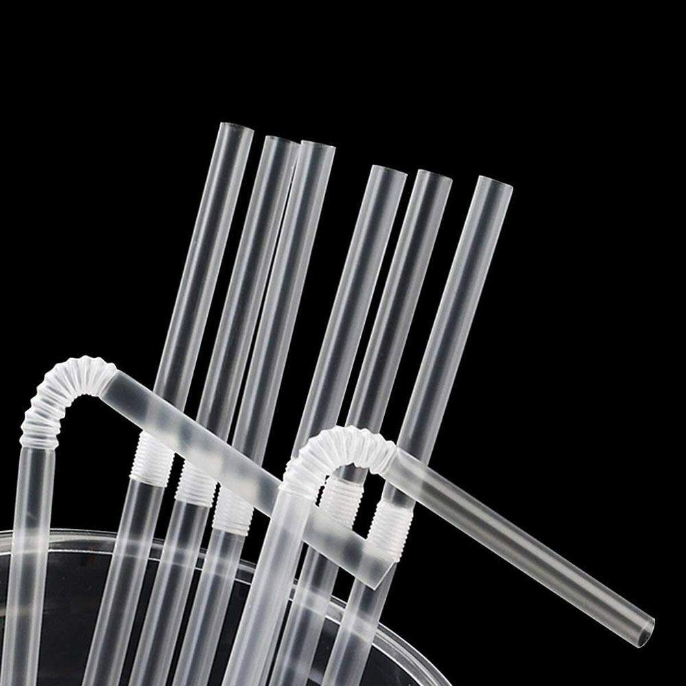 Set 100 Ống Hút Nhựa Trong Suốt Tiện Dụng