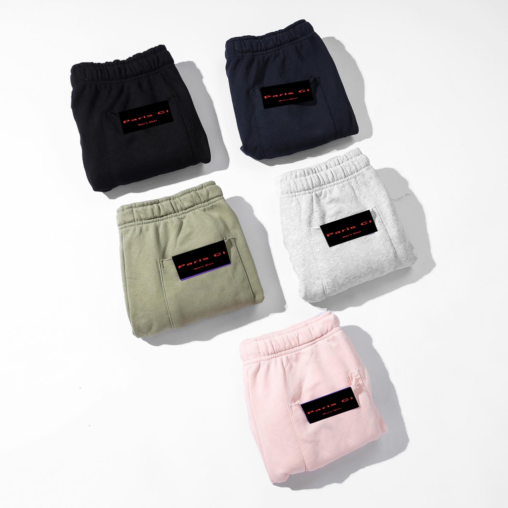 Quần short nỉ nam cao cấp, chất vải da cá chân cua mềm mịn unisex PARIS CI SH01