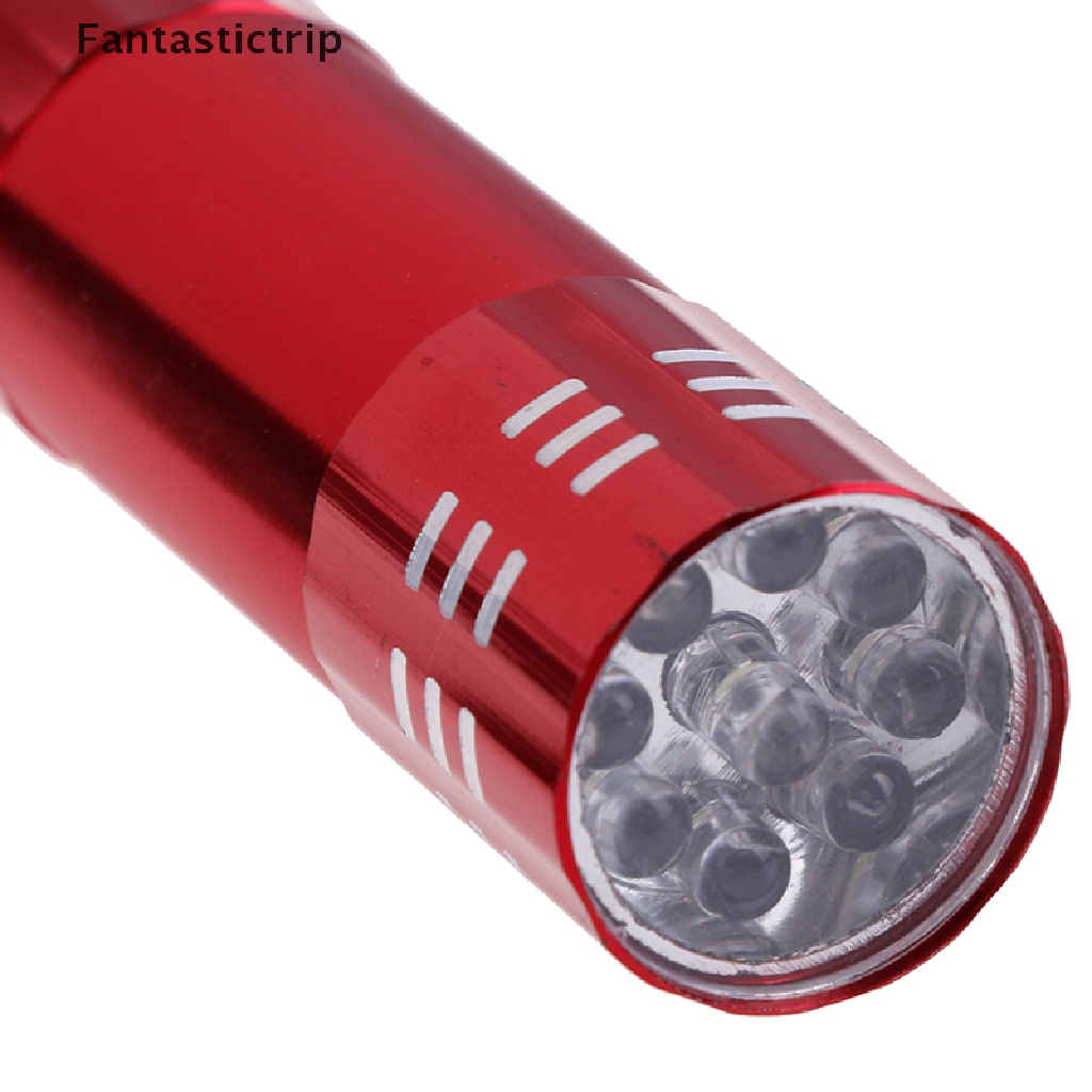 Đèn Pin Mini 9 Bóng LED Bằng Nhôm Tia Cực Tím