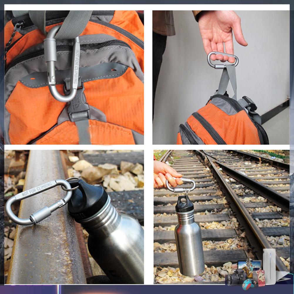 Set 6 Móc Khóa Chữ D Đa Năng Bằng Hợp Kim Nhôm