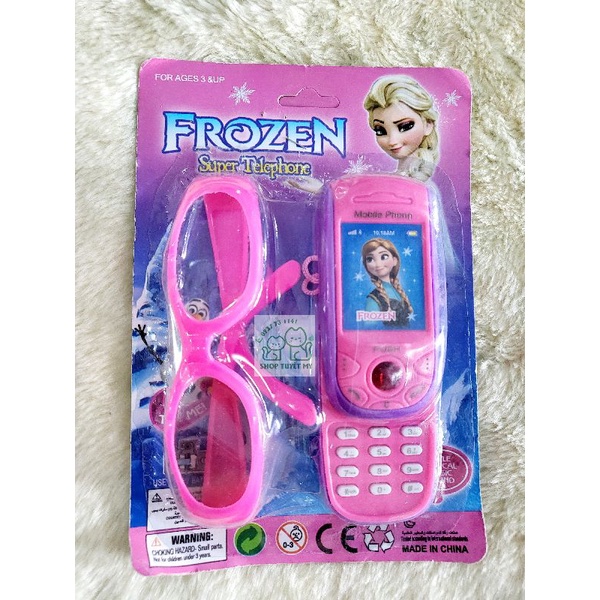 Điện thoại di động đồ chơi kèm kính cho bé gái (sẵn pin, nhiều mẫu)