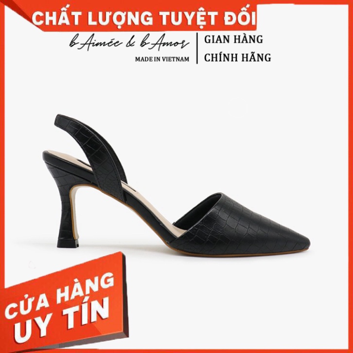 Sandal Nữ Cao Gót bAimée & bAmor Bít Mũi Quai Hậu Mũi Nhọn Cao Dưới 7cm MS1626 - Hàng nhập khẩu