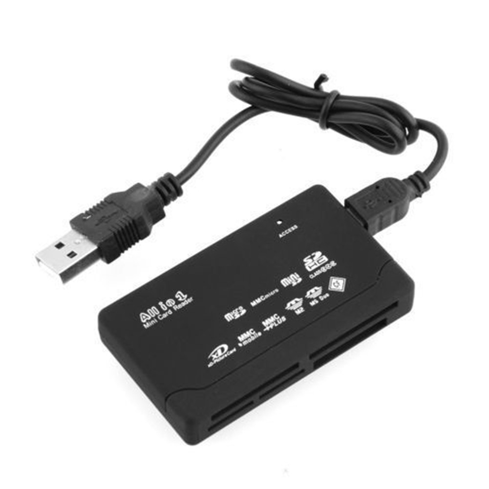 Đầu đọc thẻ nhớ SD TF CF MS Micro  đầu USB 2.0 tiện dụng kèm phụ kiện