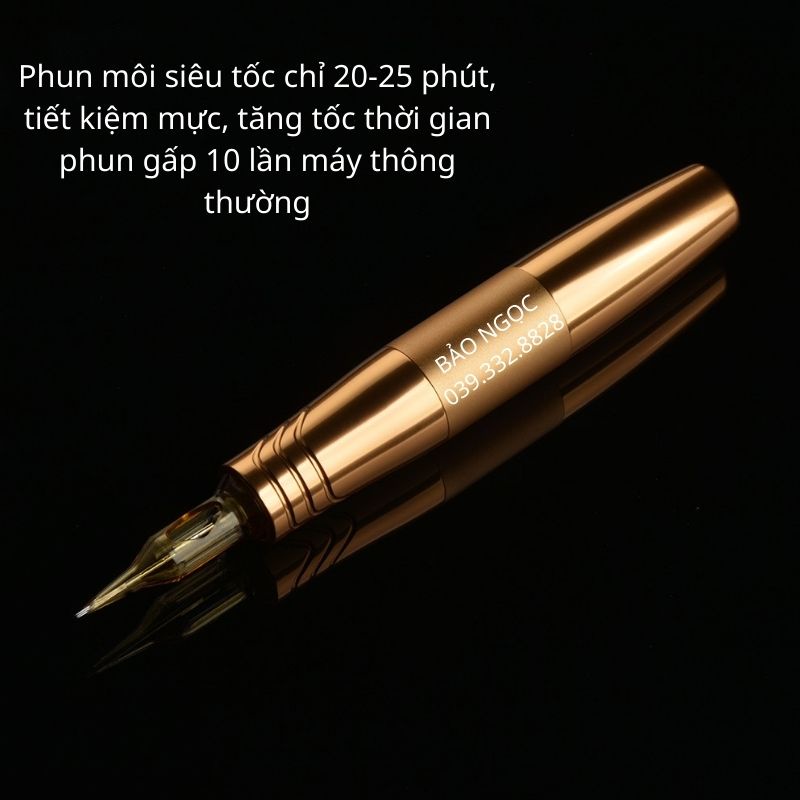 Thân máy phun xăm môi mini Pen 5 0 plus chính hãng 2 đầu dùng kim lò xo và kim kỹ thuật số