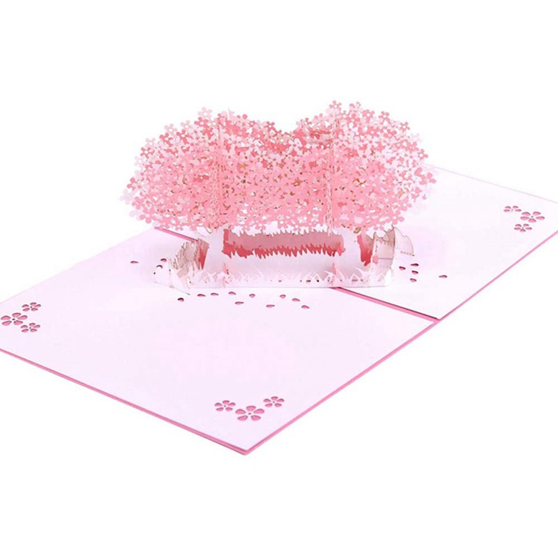 Sakura Pop-Up Card, 3D Card,Anniversary Card, Pop-Up Birthday Card