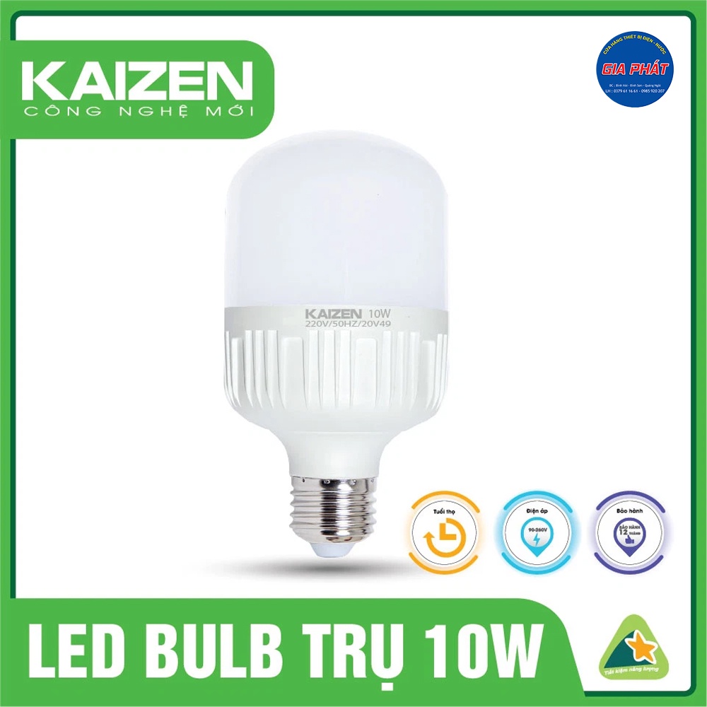 Bóng đèn LED Trụ Nhựa KAIZEN 5W-10W-15W-20W