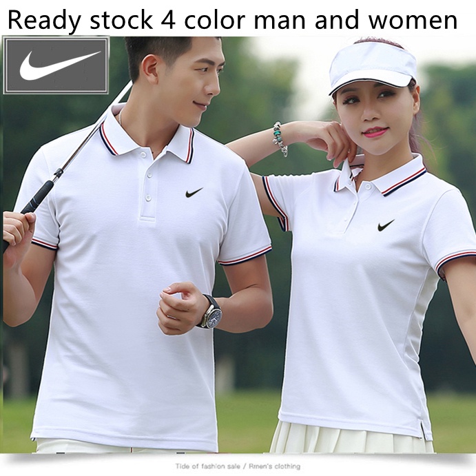 Nike Áo polo 100% Cotton Ngắn Tay Thời Trang Dành Cho Nam Và Nữ