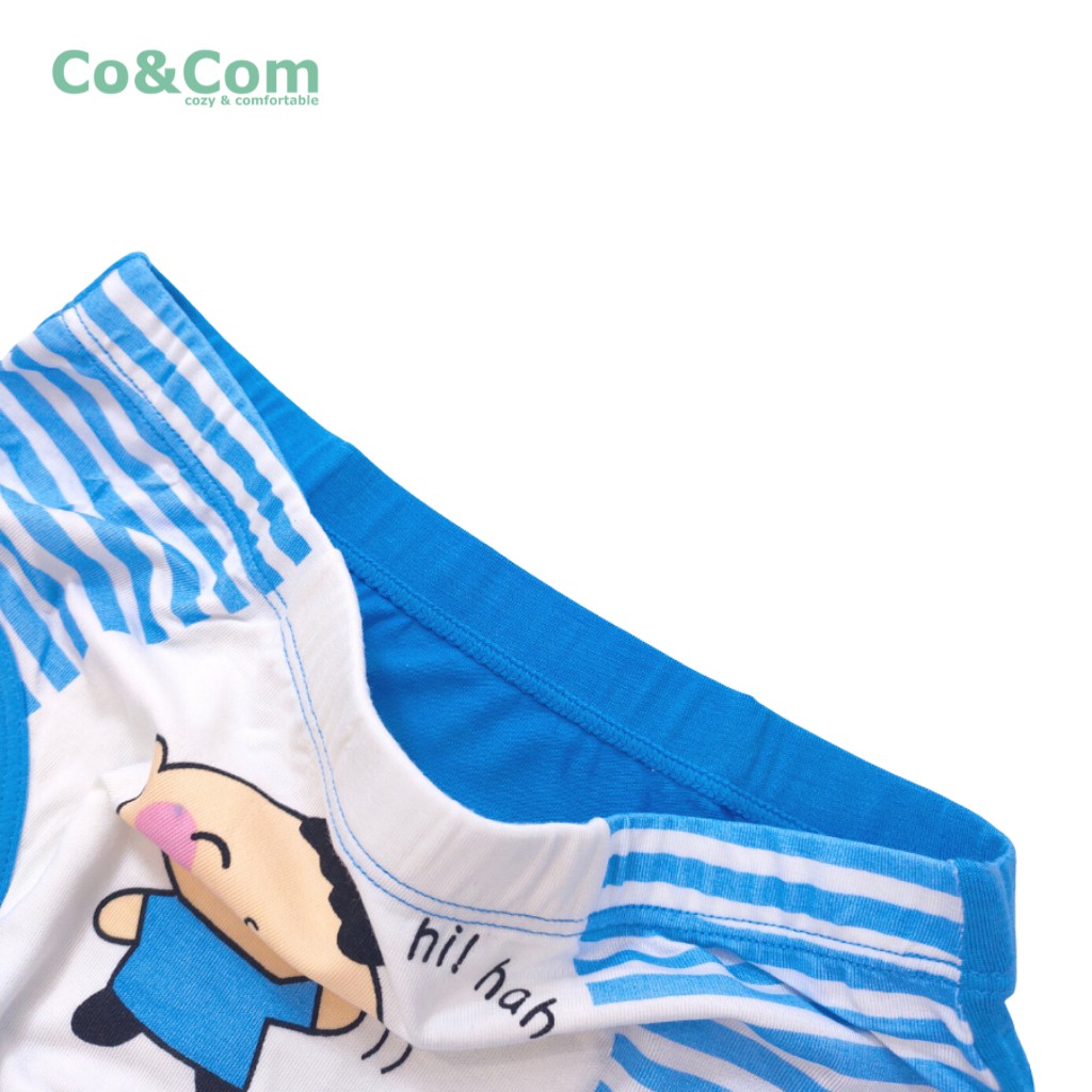 Quần Lót Bé Trai 15-35 Kg Dáng Vát Cao Cấp Co&amp;Com BOY0515 Vải Cotton Modal Nhẹ Mát In Hình Ngộ Nghĩnh