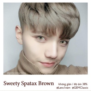 Lens áp tròng sweety spatax brown - hsd 1 năm