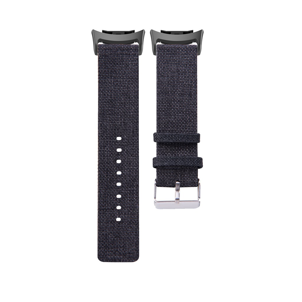 Canvas Metal Buckle Watch Band and for Samsung Gear S2 R720 / R730 - Black