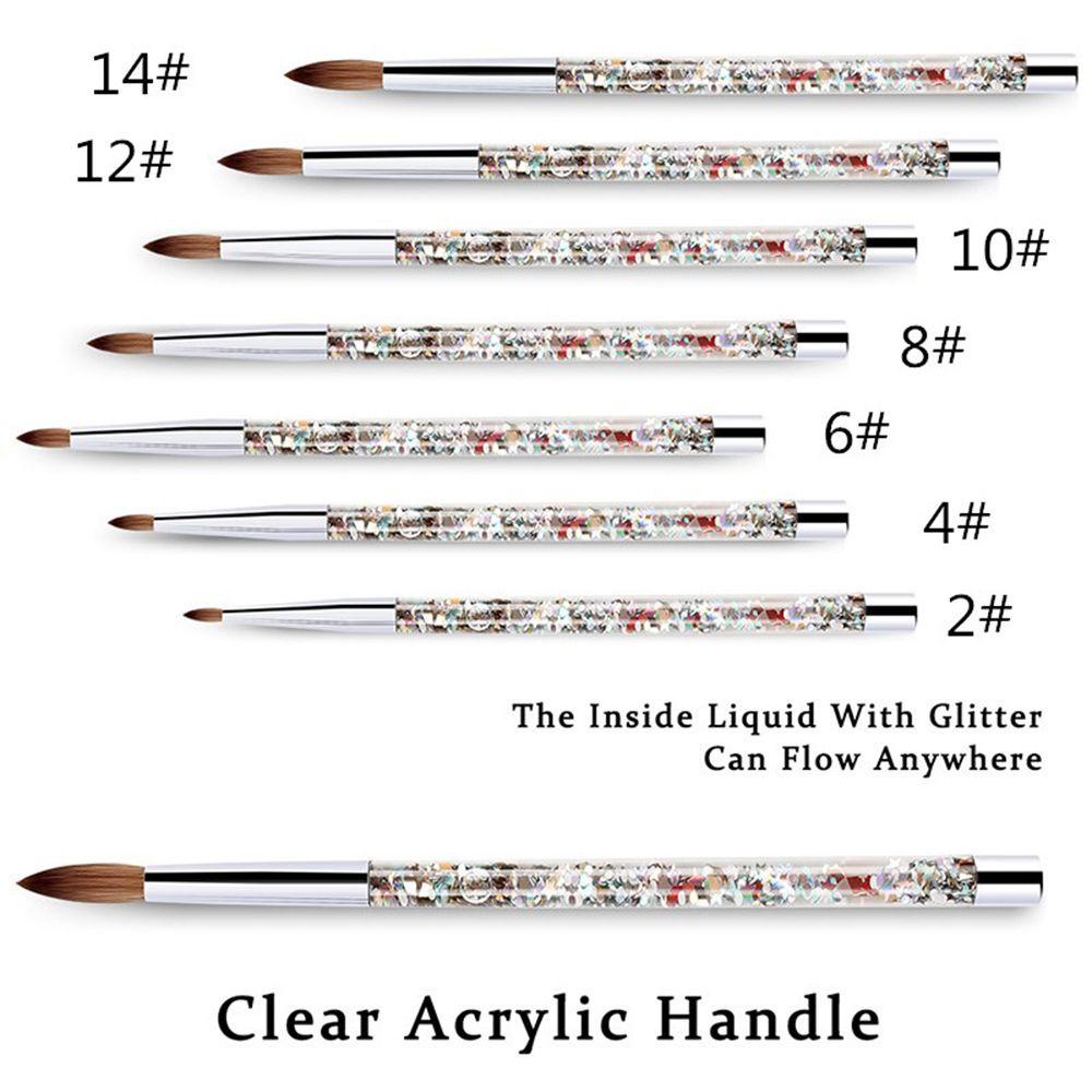 Cọ Vẽ Trang Trí Móng Tay Với Tay Cầm Bằng Acrylic Lấp Lánh