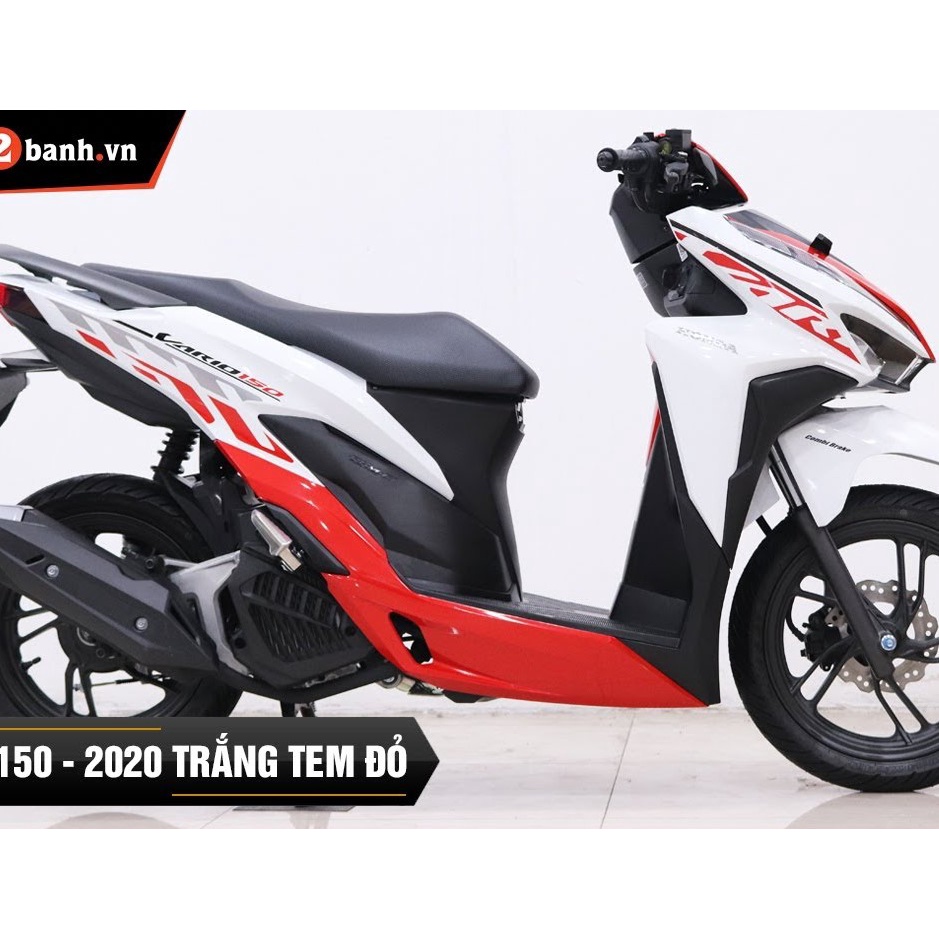 Tem rời in UV ép nhiệt dán xe Vario 2018 trắng, mẫu 2020. Decal cao cấp không bay màu