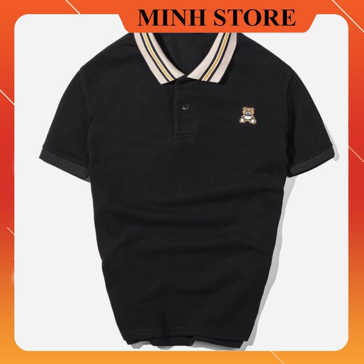 [CAO CẤP] Áo Polo nam in Gấu Áo Polo nam ngắn tay có cổ - Minhstore66