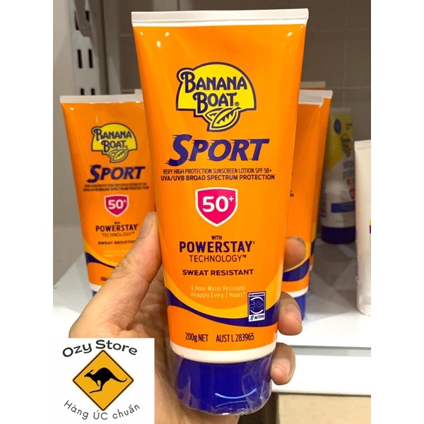 [ Úc] Kem chống nắng BANANA BOAT SPORT SUNCREAM 50+SPF 200g