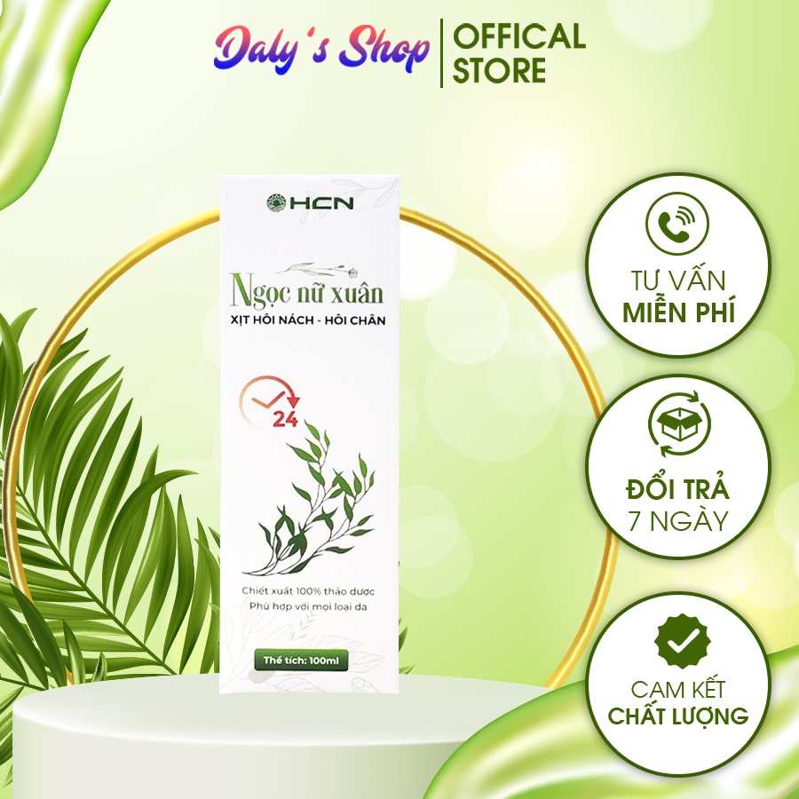 Xịt Khử Mùi Hôi Nách, Hôi Chân Ngọc Nữ Xuân, Xịt Khử Mùi Ngăn Vi Khuẩn Gây Mùi Hôi Trên Da 100ml DT020
